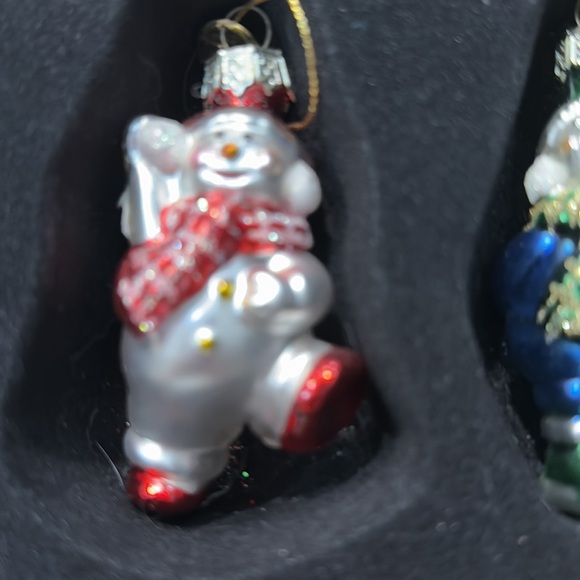 Vintage 2002 Thomas Pacconi Classics Glass Snowman Christmas Tree Ornaments 11 - Picture 5 of 14
